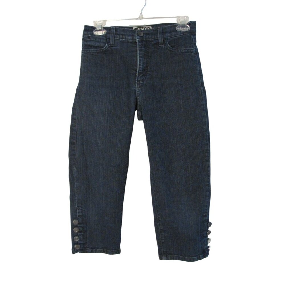 NYDJ 4 Dark Wash Denim Capri Pants Jeans Stretch Not Your Daughter's - Picture 1 of 4